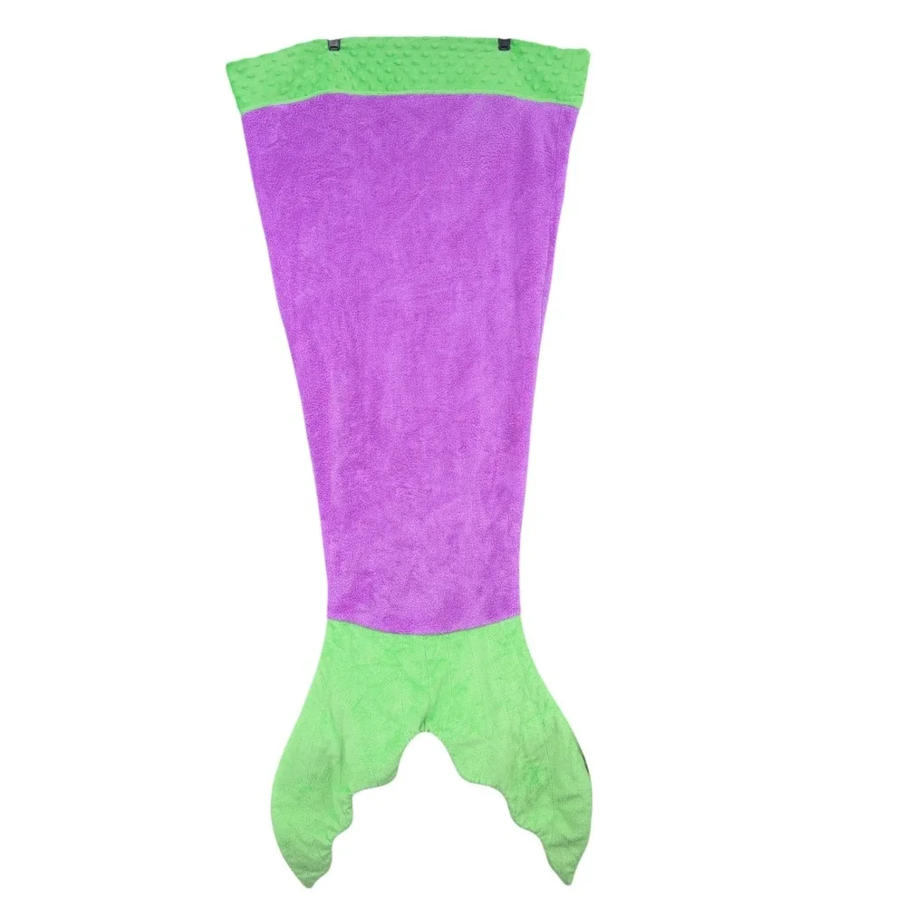 Blankie Tails Mermaid Tail Blanket Kids One Size Polyester Purple Green Harper